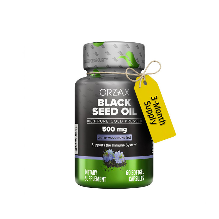 ORZAX Black Seed Oil Cold Pressed 100% Pure - Non-GMO