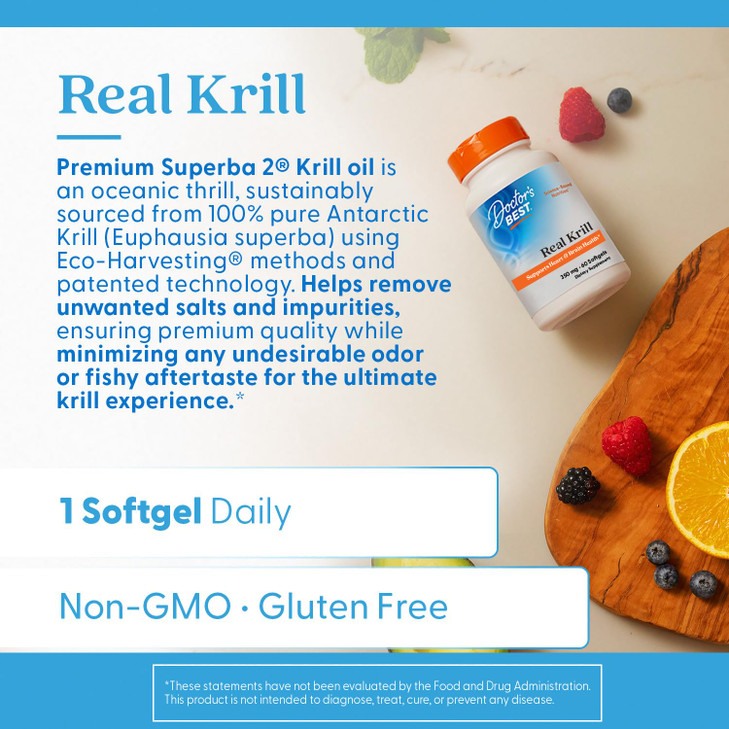 Doctor's Best Real Krill, 350mg 60-Count