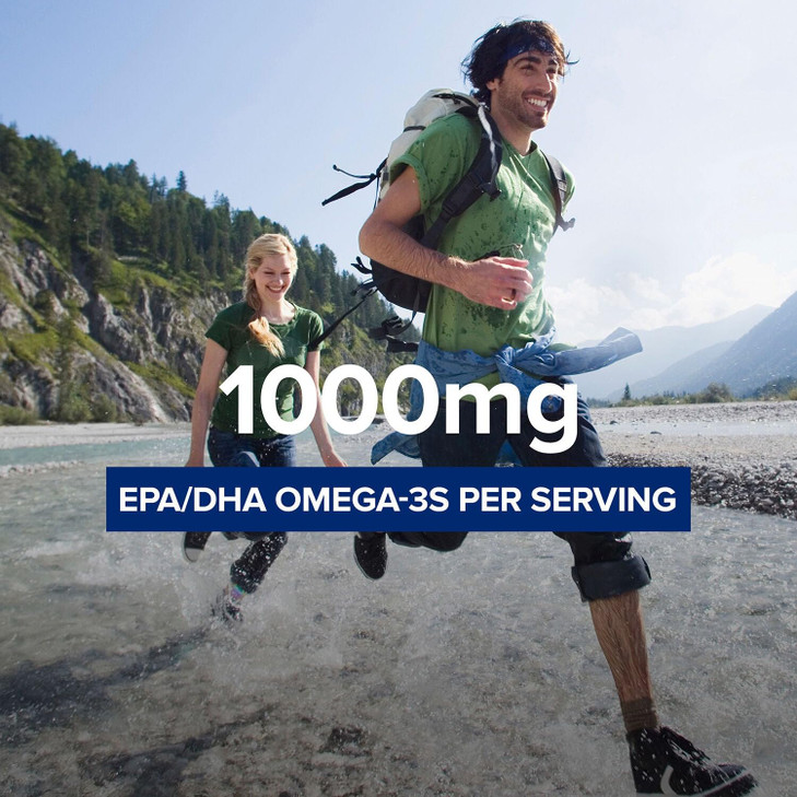 GNC Triple Strength Fish Oil Omega 3 Supplement, 1000mg EPA and DHA, Supports