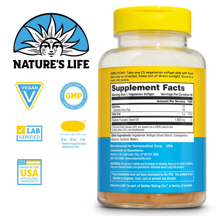 Nature's Life Pumpkin Seed Oil Supplement