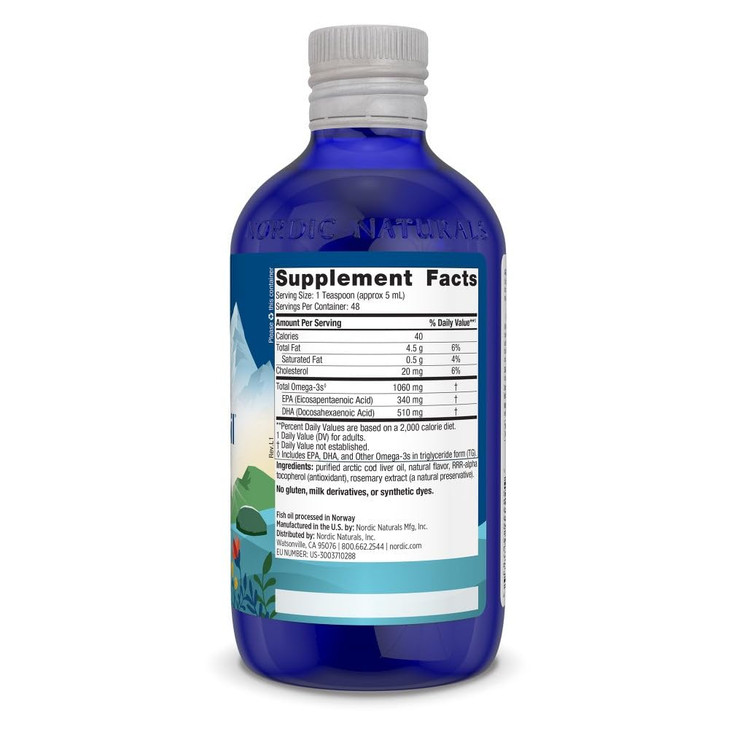Nordic Naturals Arctic Cod Liver Oil, Strawberry - 8 oz
