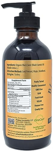 PRIME NATURAL Organic Black Seed Oil 8oz