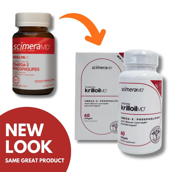 ScimeraMD KrillOilMD Antarctic Krill Oil Omega 3 DHA EPA Supplement