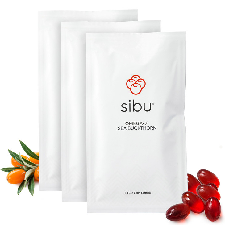 sibu Sea Buckthorn Omega-7 Softgels (90-Day Refill Sachet)