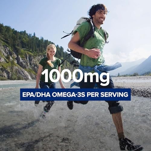 GNC Triple Strength Fish Oil Omega 3 Supplement, 1000mg EPA and DHA, Supports