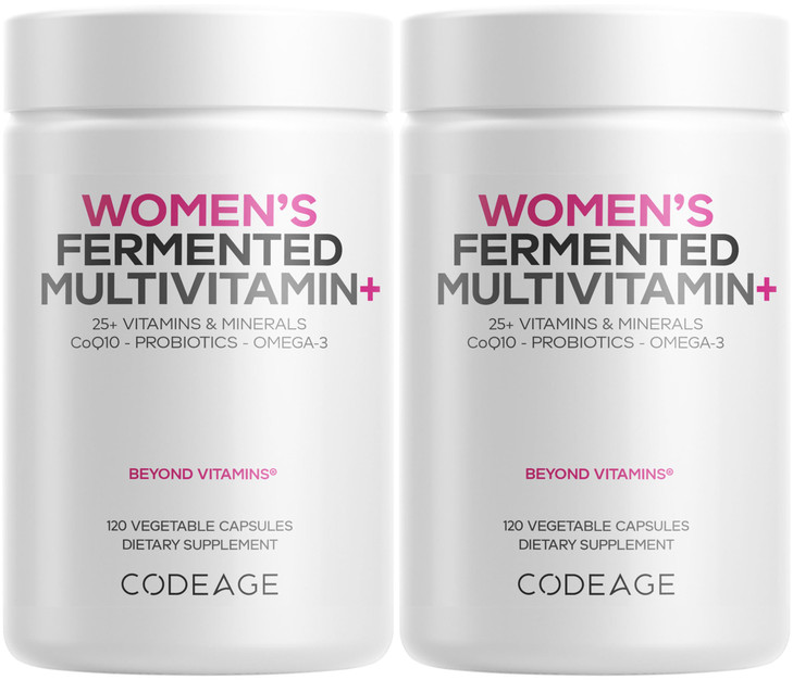 Codeage Womens Daily Multivitamin, 25+ Vitamins & Minerals, Fermented, Organic