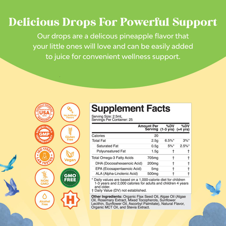 Kids DHA Omega 3 Drops