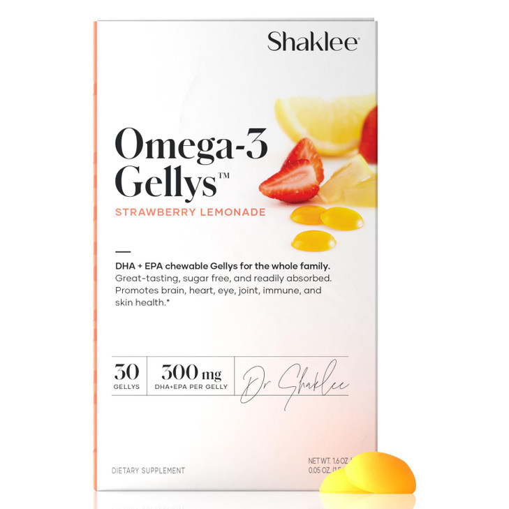 Shaklee - Omega-3 Gellys - Strawberry Lemonade Gummies - 30 Gellys