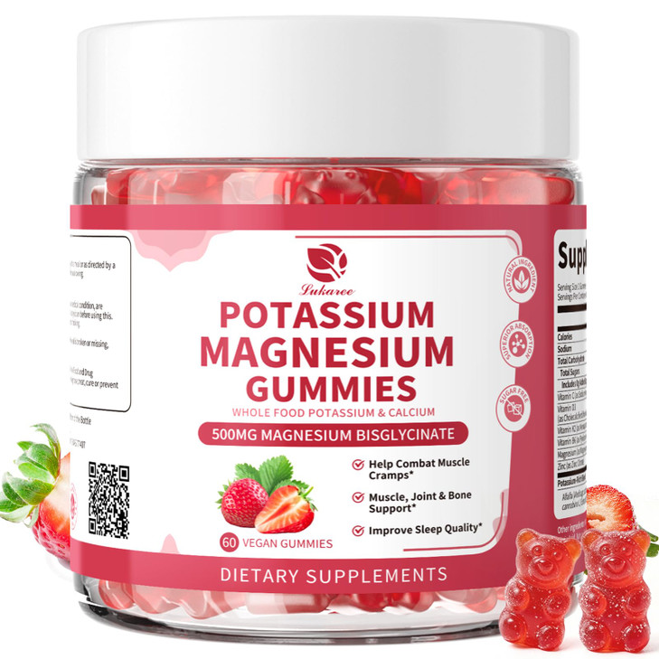(2 Pack) Magnesium Potassium Supplement Gummies