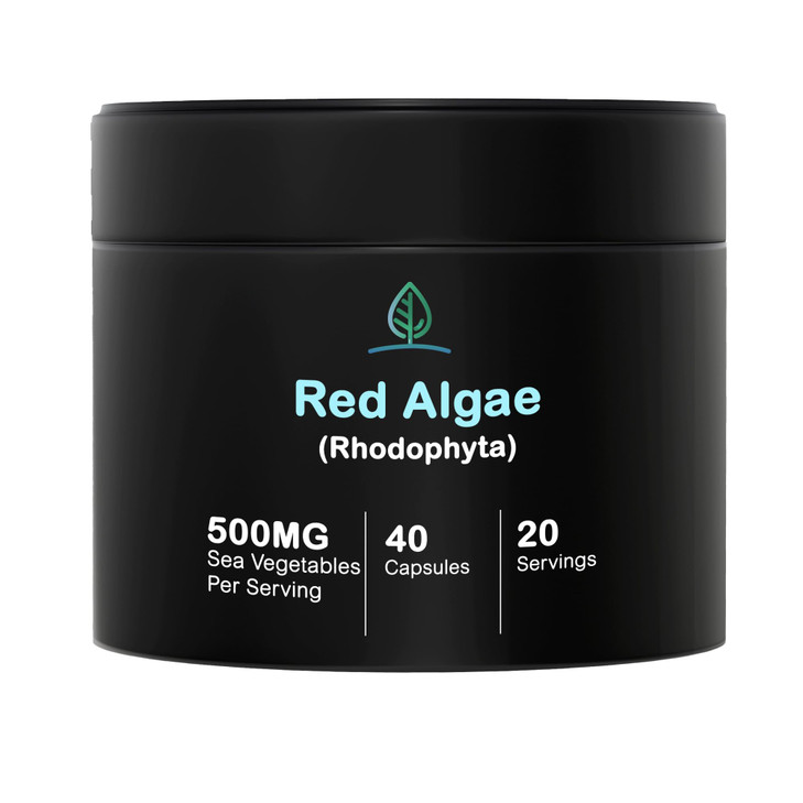 Holistic Bin Red Marine Algae Capsules Gigartina and Dumontiacea Red Algae