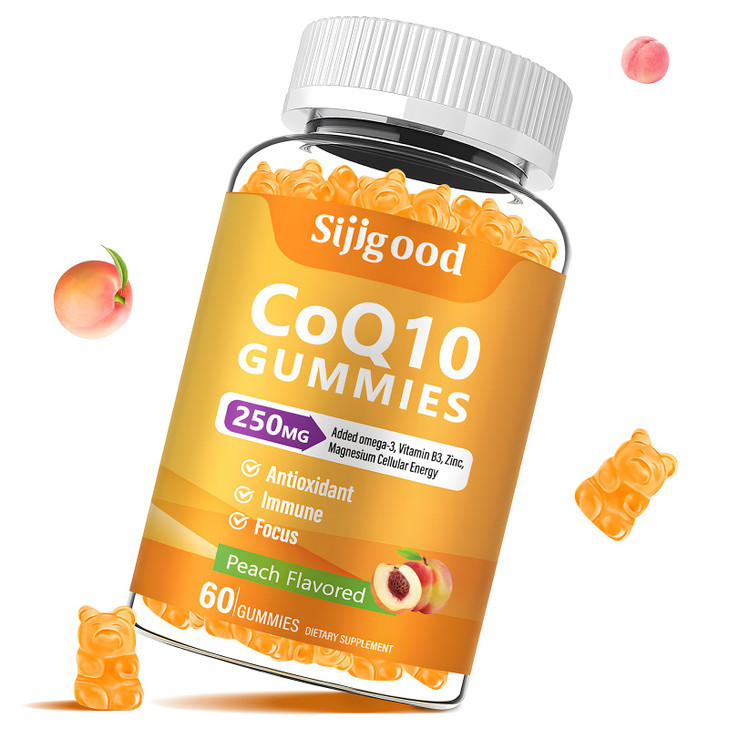 Sugar Free CoQ10 Gummies, Plus Omega-3, Vitamin B3 and Zinc, Magnesium, 5X High