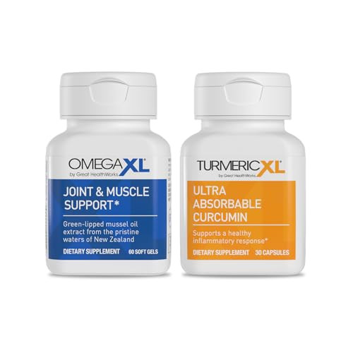 OmegaXL Powerful Joint and Muscle Support Supplement (60 Count) & TurmericXL (30