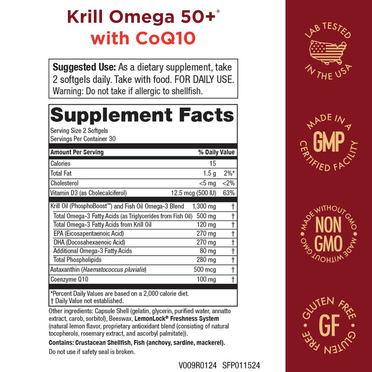 Krill Omega 50 Plus w/ CoQ10 from Purity Products