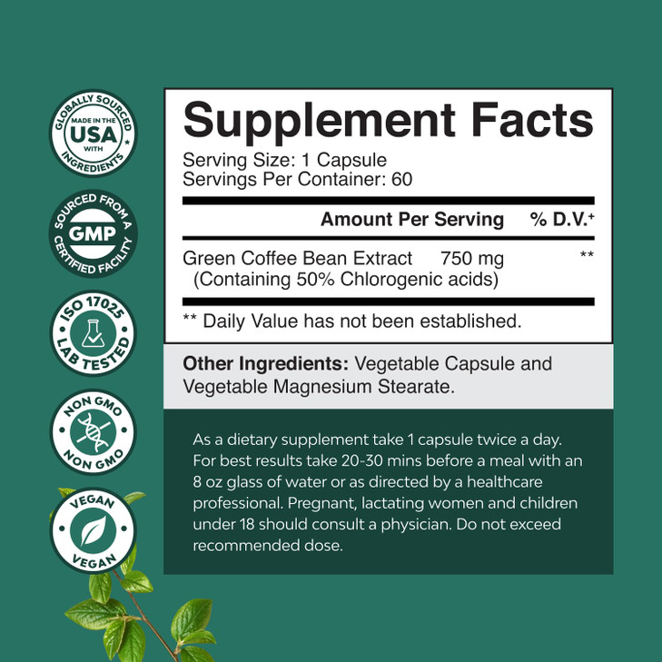 Green Coffee Bean Extract - Natural Appetite Suppressant for Women