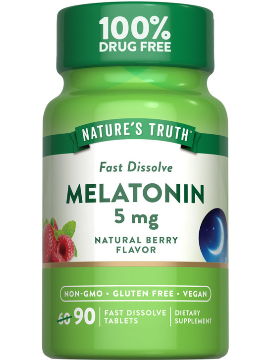 Nature's Truth Melatonin Tablets Capsules, 90 Count