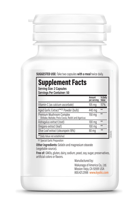 Kyolic Aged Garlic Extract Formula 103, Immune Support*, 100 Capsules