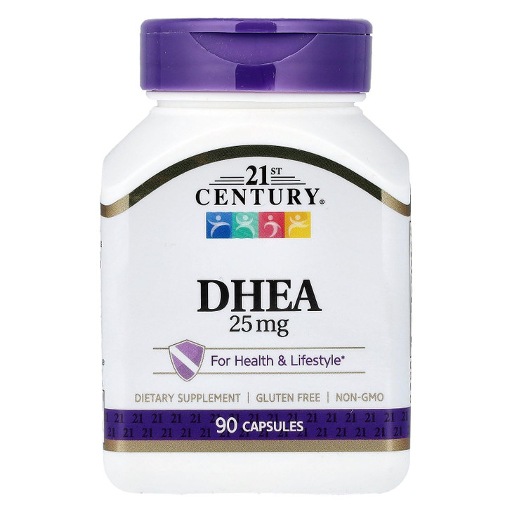 21st Century DHEA 25 mg Capsules, 90 Count