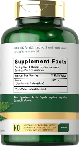 Carlyle Neem Leaf - 950mg - 150 Powder Capsules