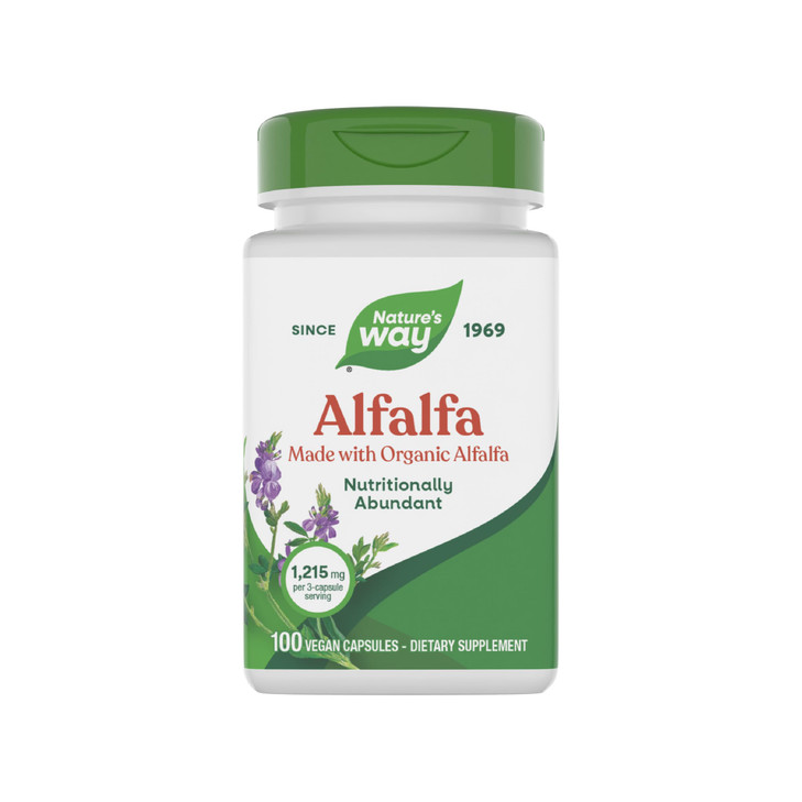 Nature's Way Alfalfa, Made With Organic Alfalfa, 1,215 mg per 3-capsule serving