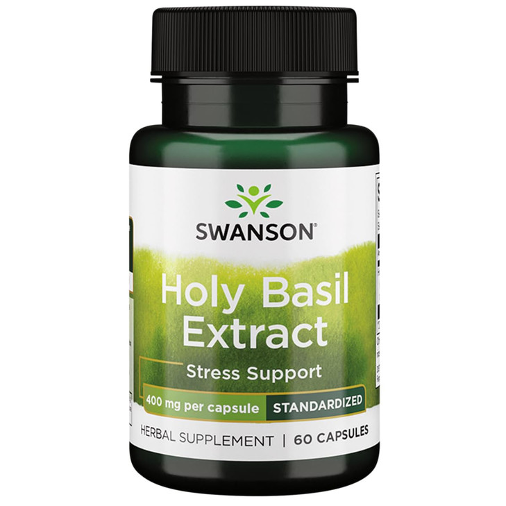 Swanson Holy Basil Extract (Tulsi) 400 Milligrams 60 Capsules