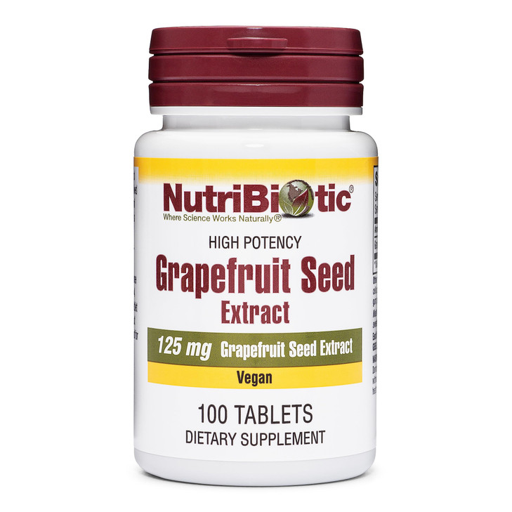 NutriBiotic - Grapefruit Seed Extract Tablets 125mg, 100 Count