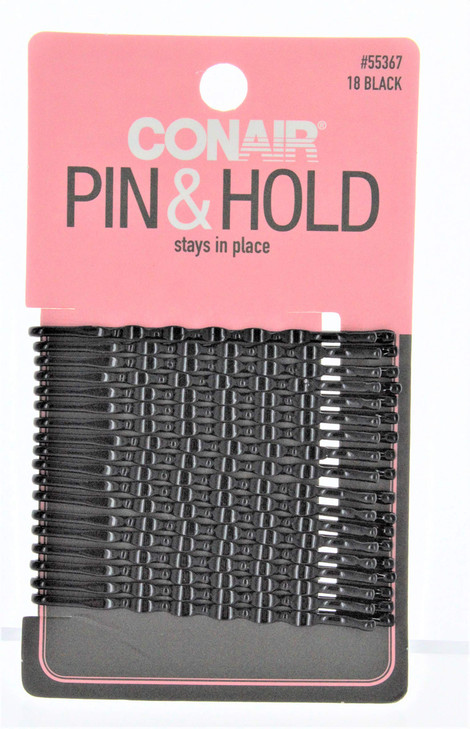 Conair Styling Essentials Firm Hold Bobby Pins 18 ea, Black, Pack of 1