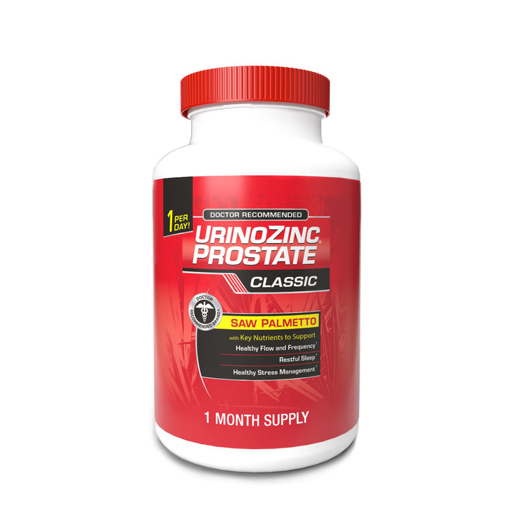 Urinozinc Classic Prostate Supplement, Doctor Recommended with Saw Palmetto, 30