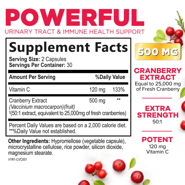 Cranberry Supplement Pills 25,000mg