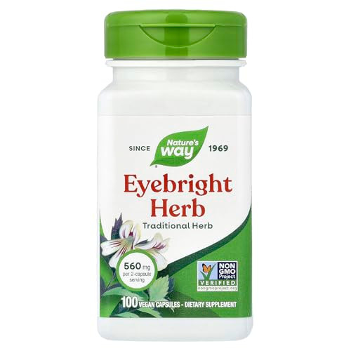Nature's Way Eyebright Herb, 860 mg per Serving, 100 Vegan Capsules