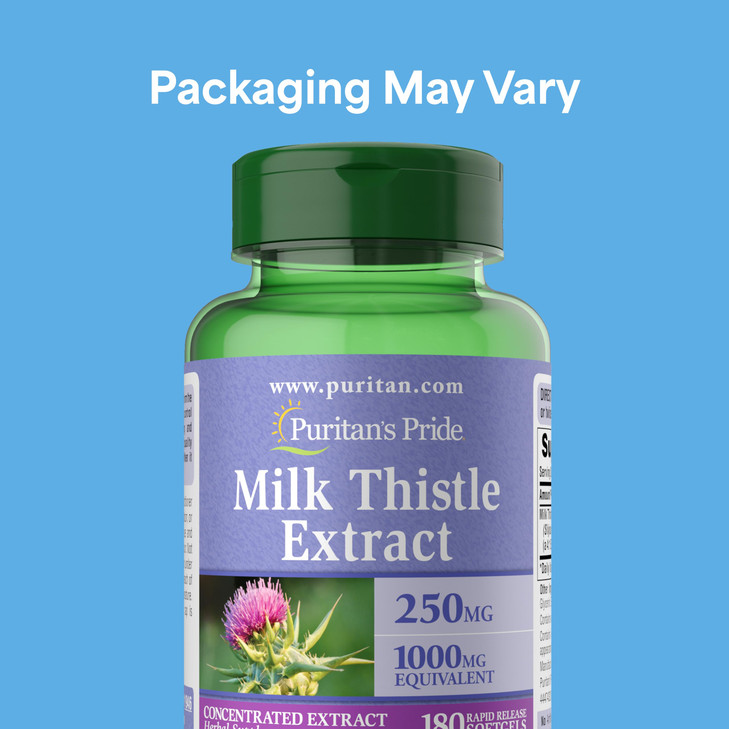 Puritan's Pride Milk Thistle Silymarin 4:1 Concentration Extract 250 mg (1000 mg