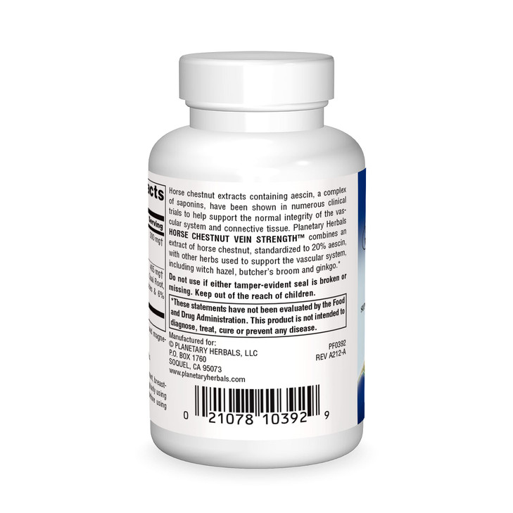 Planetary Herbals Horse Chestnut Vein Strength, Supports The Integrity of