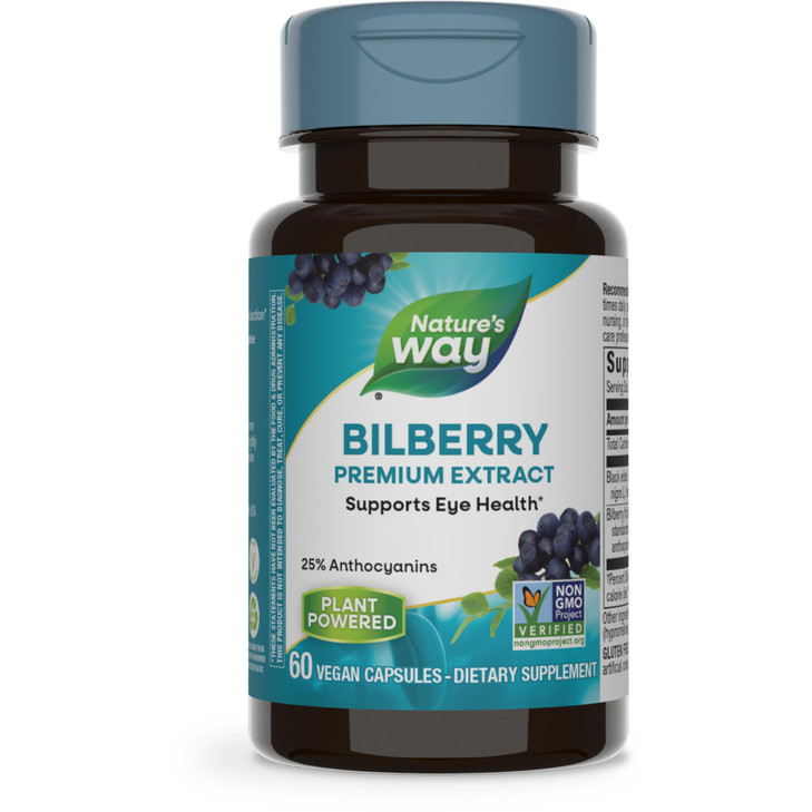 Nature's Way Bilberry Premium Extract, Supports Eye Health*, Eye Health