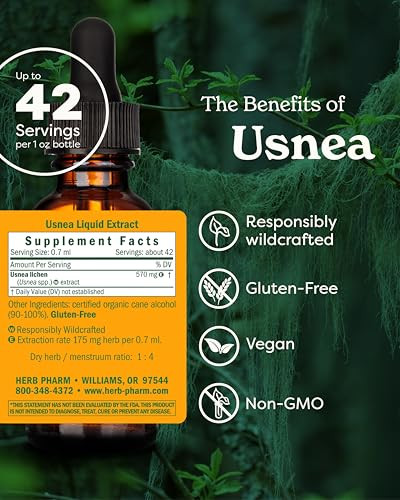 Herb Pharm Usnea Liquid Extract for Cleansing and Detoxification