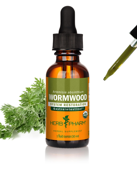 Herb Pharm Certified Organic Wormwood Liquid Extract for Digestive System