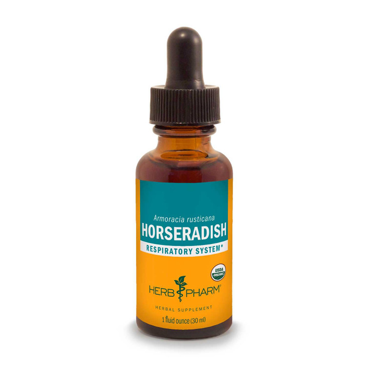 Herb Pharm Certified Organic Horseradish Liquid Extract for Respiratory System