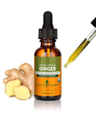 Herb Pharm Certified Organic Ginger Liquid Extract for Digestive Support