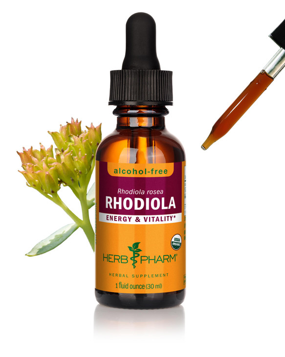 Herb Pharm Certified Organic Rhodiola Root Extract for Energy, Endurance