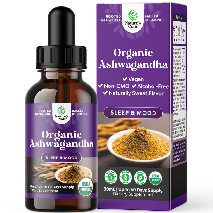USDA Organic Ashwagandha Liquid Drops