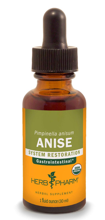 Herb Pharm Certified Organic Anise Liquid Extract for Digestive Support, 1 Fl Oz