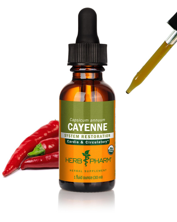 Herb Pharm Certified Organic Cayenne Extract for Cardiovascular and Circulatory
