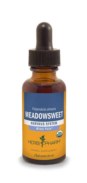 Herb Pharm Certified Organic Meadowsweet Liquid Extract for Minor Pain