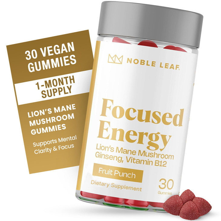 Noble Leaf Lion's Mane Mushroom Gummies for Focus and Energy