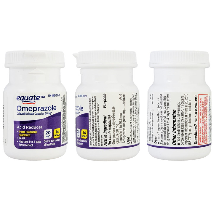 Healthy Surplus Equate Omeprazole 20mg 14-Day Course of Treatment and Vital