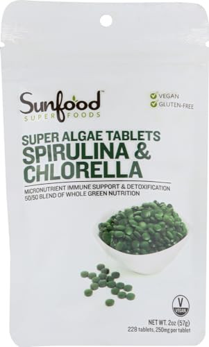 Sunfood Chlorella Spirulina Tablets