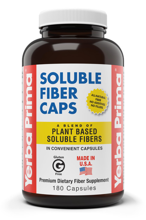 Yerba Prima Soluble Fiber Capsules, 180-Count