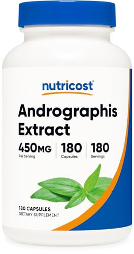 Nutricost Andrographis Extract 450mg, 180 Vegetarian Capsules