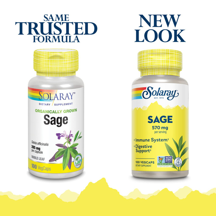 SOLARAY Sage Leaves Supplement for Women & Men
