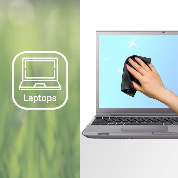 Eco-Fused Microfiber Cleaning Cloths - 12 Pack - for Cleaning Glasses, Spectacles, Camera Lenses, iPad, Tablets, Phones, iPhone, Android Phones, Lapt