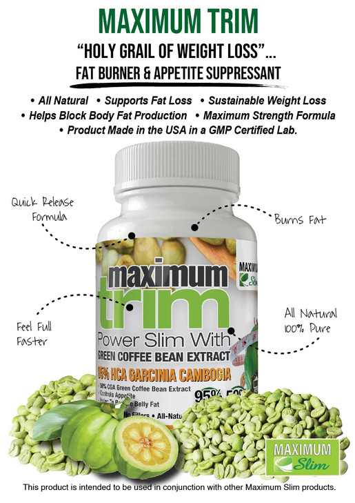 Maximum Slim Most Effective Formulation MaximumTrim Garcinia CAMBOGIA with Green