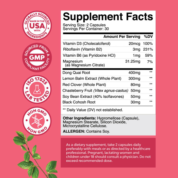 Complete Herbal Menopause Supplement for Women